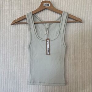 NWT Skims Cotton Rib Tank In Spearmint Women's Size XS $48